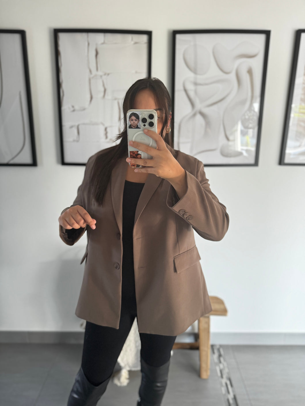 Blazer oversize chocolat